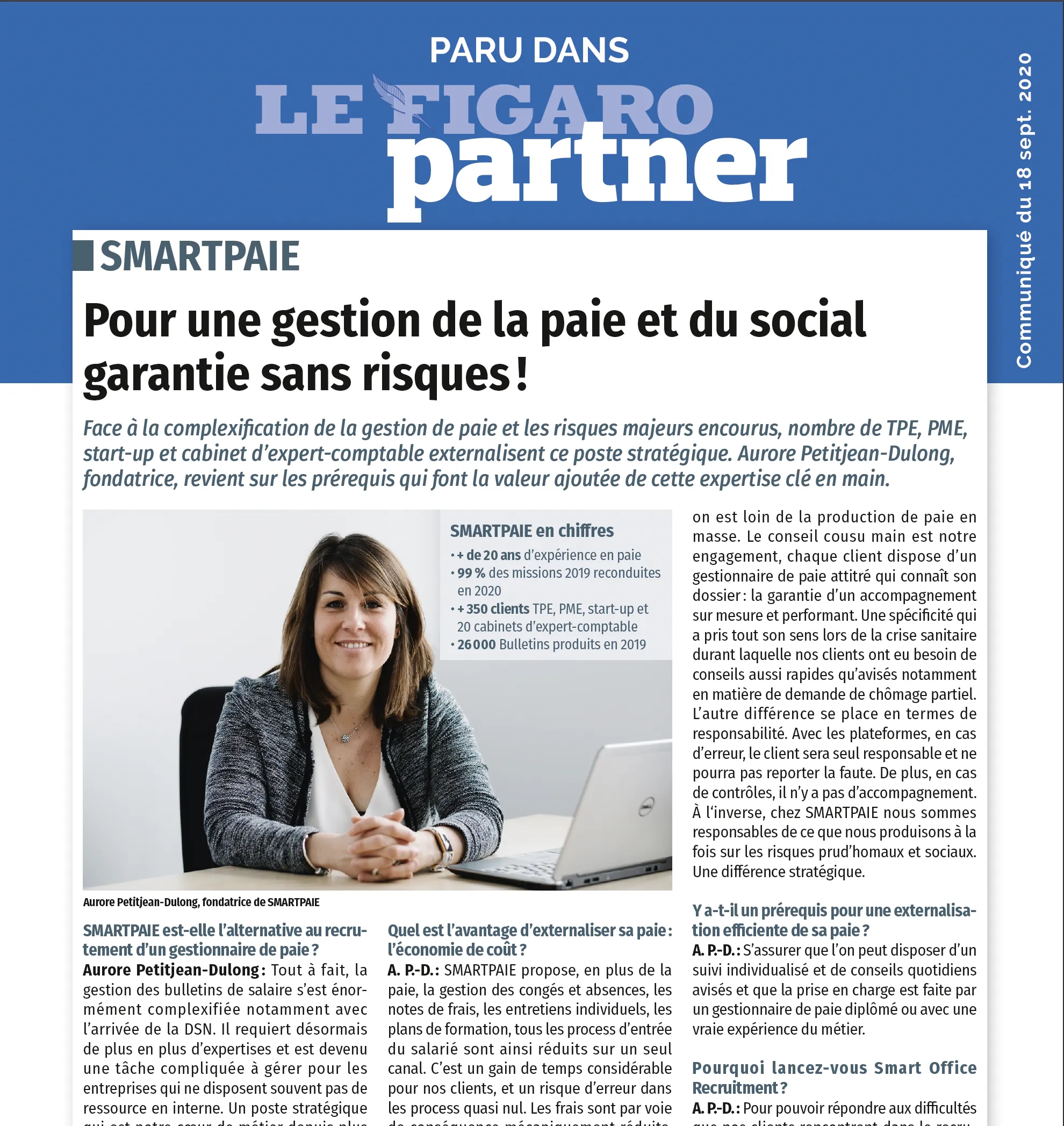 SMARTPAIE dans le Figaro Partner